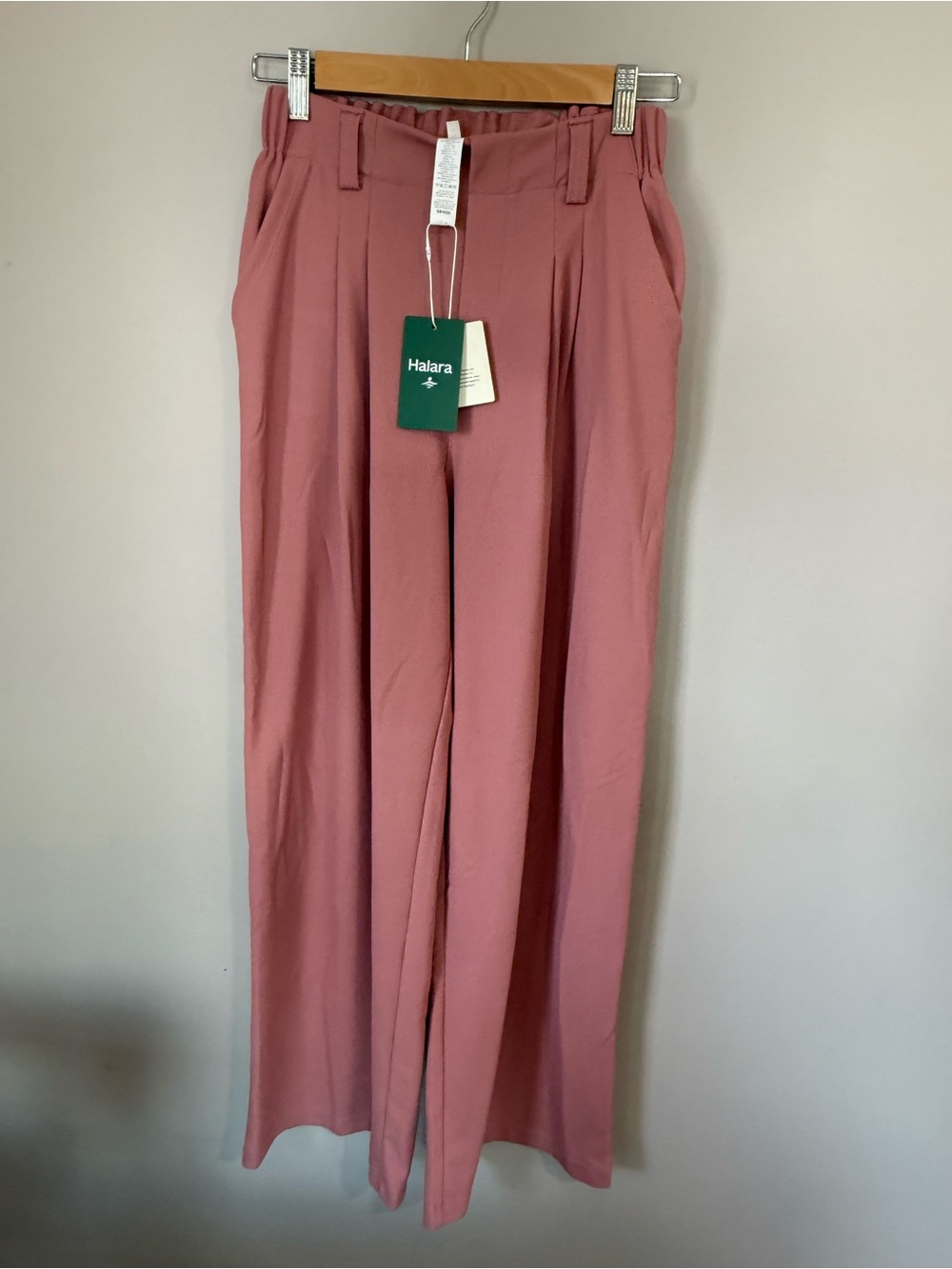 HALARA Dusty Rose Wide Leg Trousers